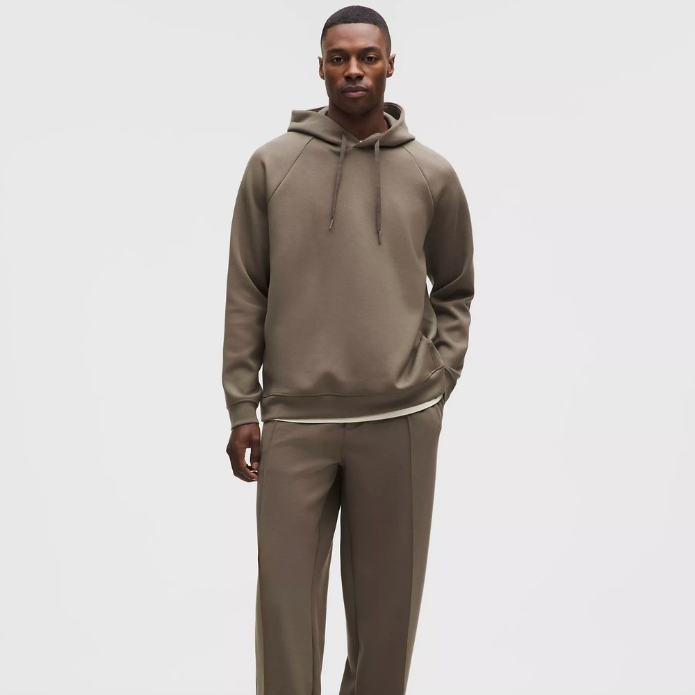 Lululemon Smooth Spacer Classic-Fit Pullover Hoodie Nomad Brown Size Large